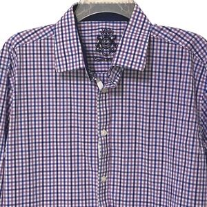 English Laundry Men Plaid Button Up Shirt L Spring Easter Business Casual Preppy
